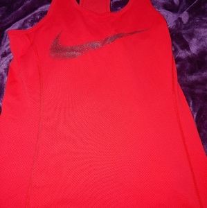 Red Nike DriFit Tank